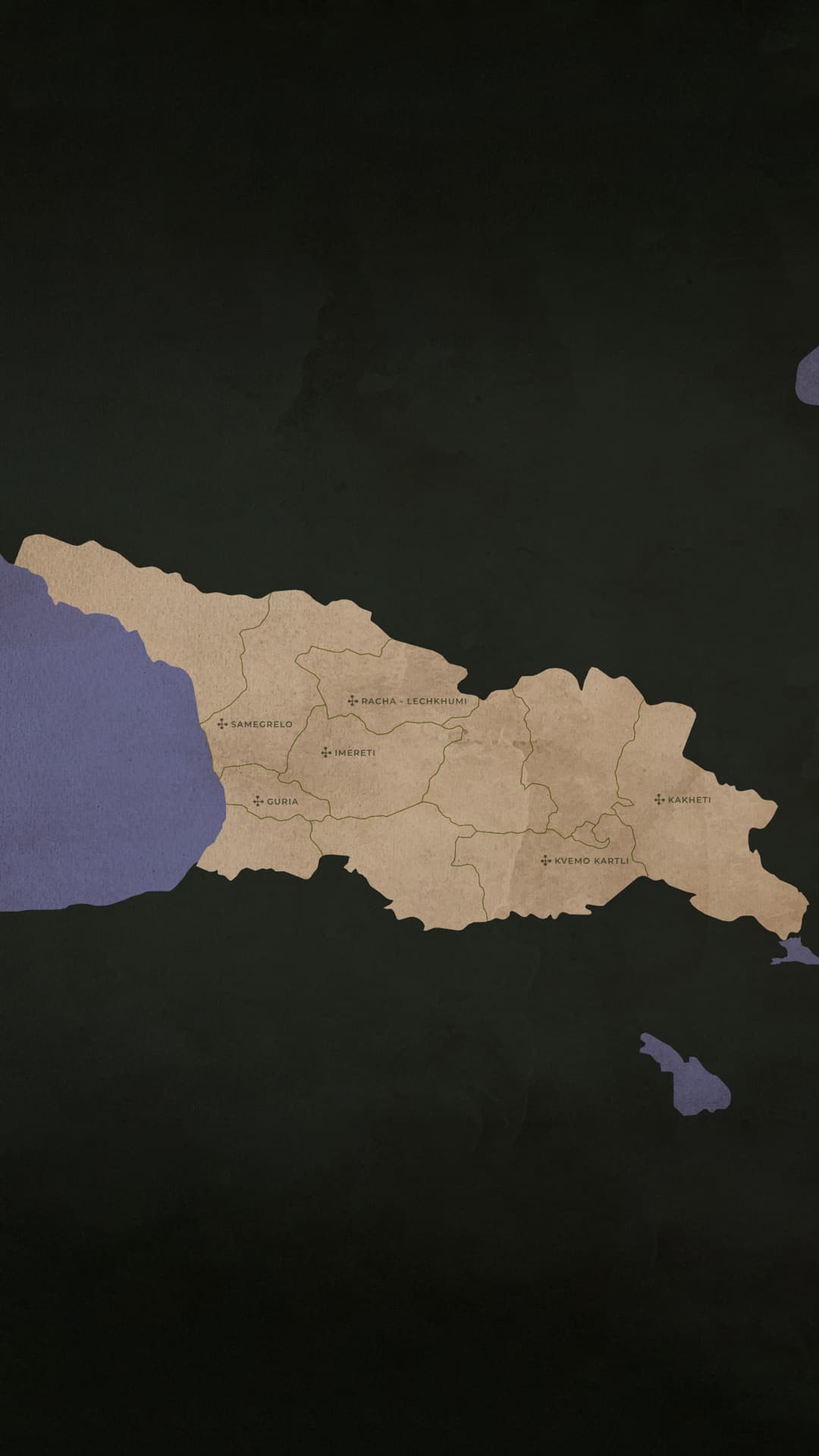 Map of Georgian vineyard regions